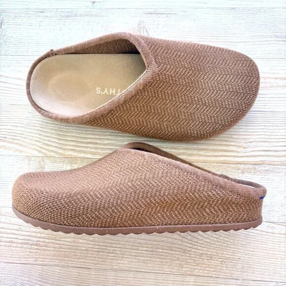 Rothy's The Casual Clog in Teak Herringbone Size 8 - Picture 1 of 6